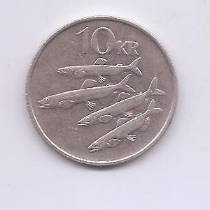 ISLANDIA DEL AÑO 1987 DE 10 KRONUR